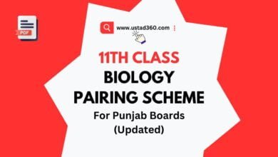 1st Year / Class 11th Biology Paper Pairing Scheme