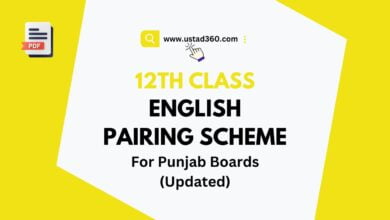 2nd Year / 12th Class English Pairing Scheme for Punjab Boards