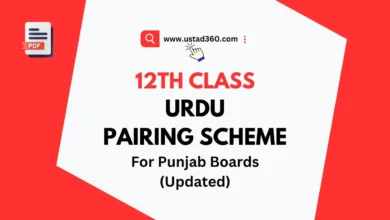 2nd Year / 12th Class Urdu Pairing Scheme for Punjab Boards