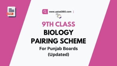 9th Class Biology Paper Pairing Scheme PDF