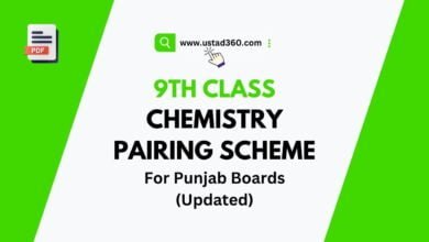 9th Class Chemistry Pairing Scheme PDF for Punjab