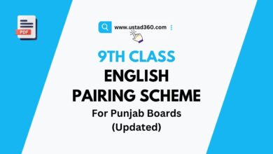 9th Class English New Pairing Scheme PDF