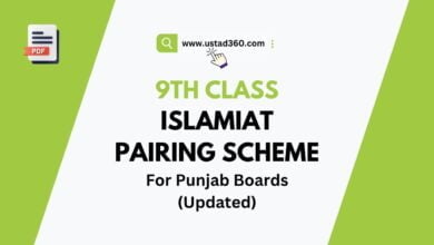 Matric 9th Class Islamiat Pairing Scheme PDF