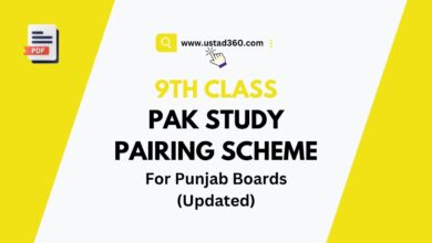 9th Class Pak Study Pairing Scheme PDF