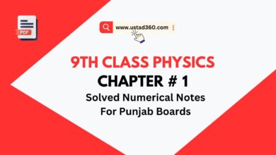 9th Class Physics Chapter 1 Solved Numerical Notes PDF Download