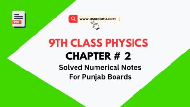 Class 9th Physics Chapter 2 Numerical Notes Solved PDF