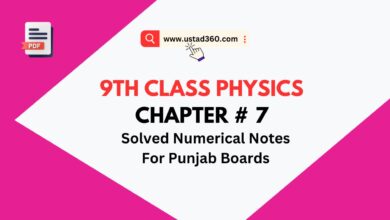 Matric 9th Class Physics Chapter 7 Numerical Notes PDF