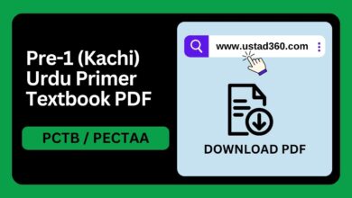 Pre-1 (Kachi) Urdu Primer textbook PDF by PCTB / PECTAA