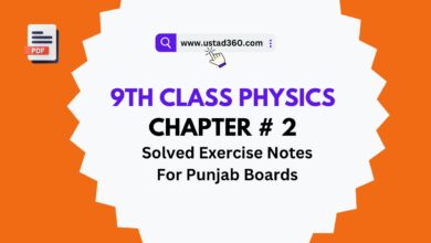 Matric Class 9 Physics Chapter 2 Solved Exercise Notes PDF
