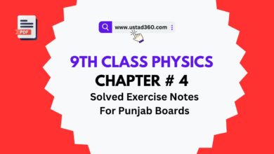 Download Matric 9th Physics Chapter 4 Solved Exercise Notes PDF