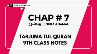 9th Class Tarjuma Quran Surah Namal Notes