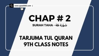 9th Class Surah Taha Notes for Tarjuma Tul Quran