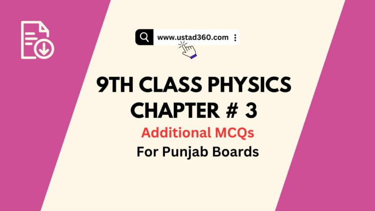 9th Physics Chapter 2 Numericals Solved PDF - Ustad360
