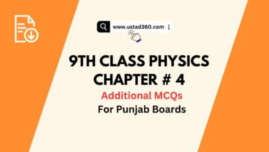 9th Class Physics Chapter 4 Solved MCQs Notes PDF