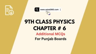 9th Class Physics Chapter 6 Solved MCQs PDF