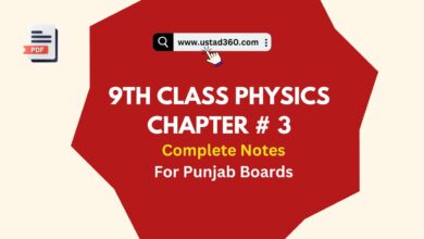 Matric 9th Class Physics Chapter 3 Complete Helping Notes PDF