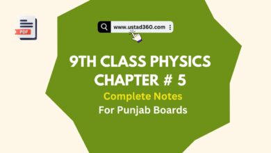 Matric 9th Class Physics Full Chapter 5 Notes PDF