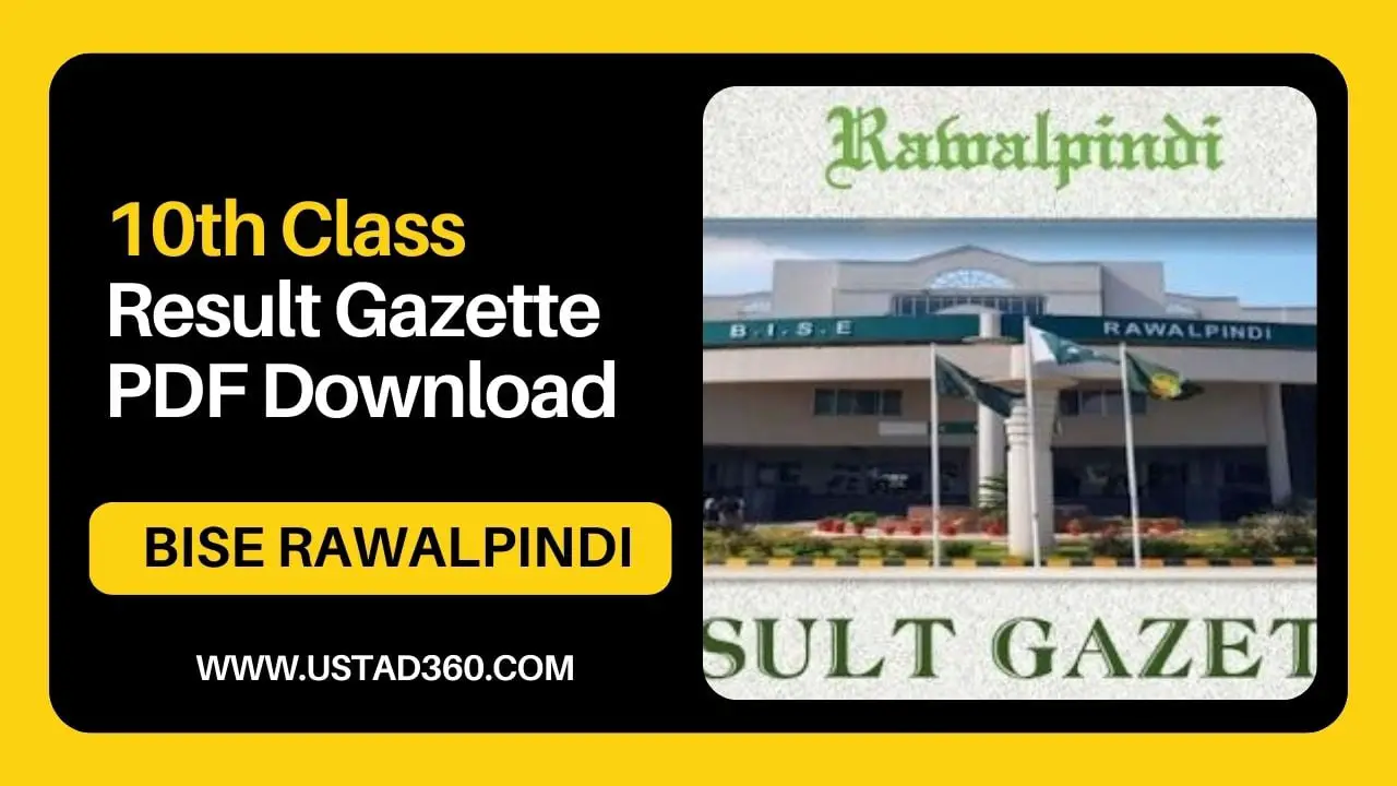 Rawalpindi Board Matric 10th Class Result Gazette 2025 PDF Ustad360