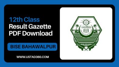 2nd Year / 12th Class Bahawalpur Board Result Gazette PDF Download