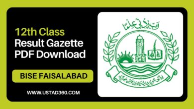 2nd Year / 12th Class Faisalabad Board Result Gazette PDF Download