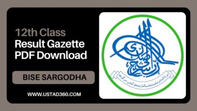 Download 12th Class / 2nd Year Result Gazette for Sargodha Board PDF
