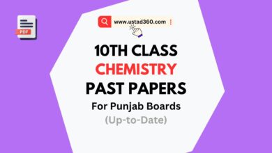 Matric 10th Class Chemistry Past Papers PDF for Punjab Boards