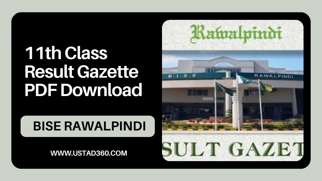BISE Rawalpindi Board 11th Class Result 2025 Gazette PDF Ustad360
