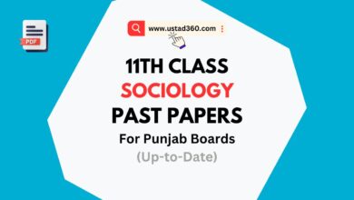1st Year Sociology / 11th Class Past Papers PDF Download