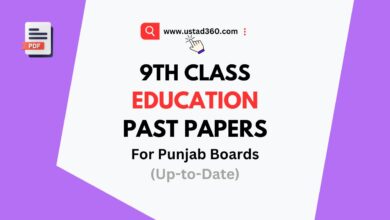 Matric 9th Class Education Past Papers PDF for All Punjab Boards