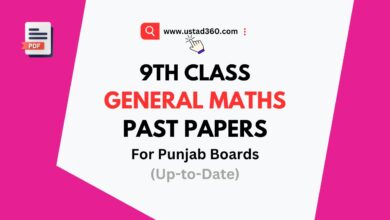Download Matric 9th Class General Maths Past Papers PDF for PCTB