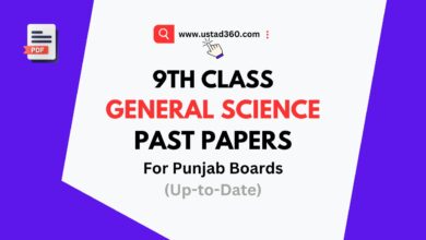 Download Matric 9th Class General Science Past Papers PDF