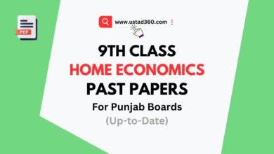 Download Home Economics 9th Class Matric Past Papers PDF
