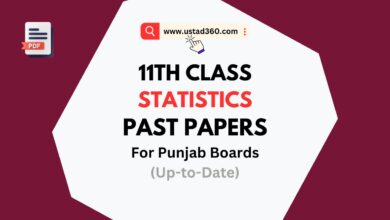 11th Class / 1st Year Stats / Statistics Past Papers PDF