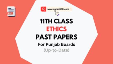 11th Class / 1st Year Ethics Ikhlaqiat Past Papers PDF