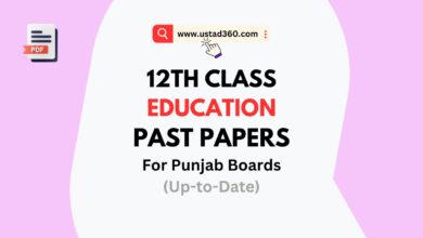 2nd Year / 12th Class Education Past Papers PDF Download for All Punjab Boards