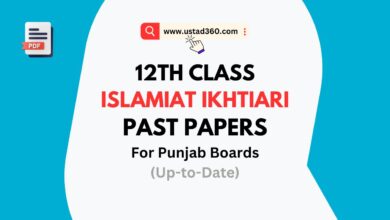 2nd Year / 12th Class Islamiat Ikhtiari Past Papers PDF Download