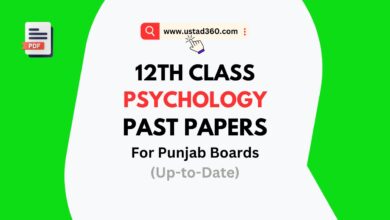2nd Year / 12th Class Psychology Past Papers PDF for all Punjab Boards