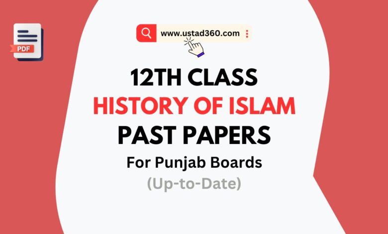 12th Class History of Islam Past Papers PDF for All Punjab Boards