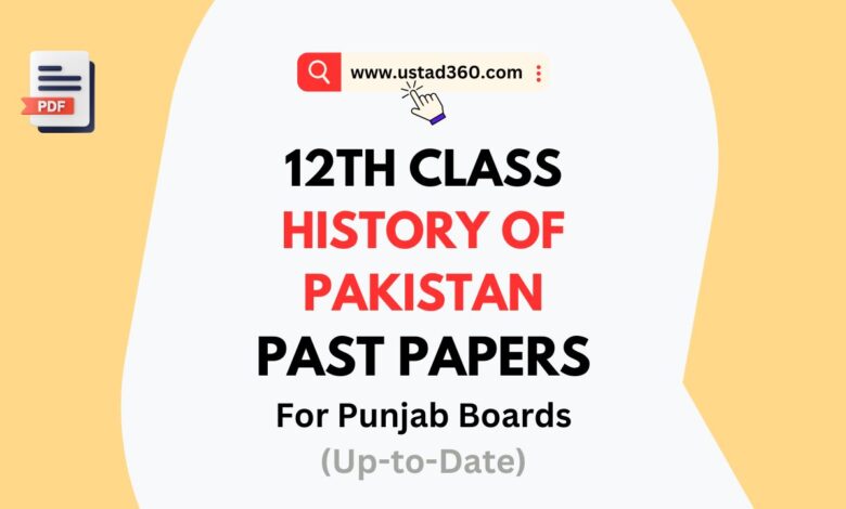Download 2nd Year / 12th Class History of Pakistan Past Papers PDF