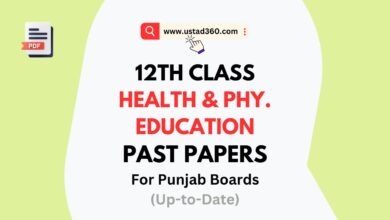 12th Class Health and Physical Education Past Papers PDF