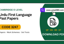 Cambridge O Level First Language Urdu 3247 past papers, mark schemes, examiner reports and grade thresholds