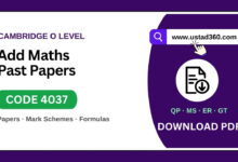 Cambridge O Level Additional Mathematics 4037 past papers thumbnail